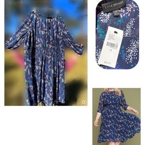 Blue floral dress lane Bryant brand